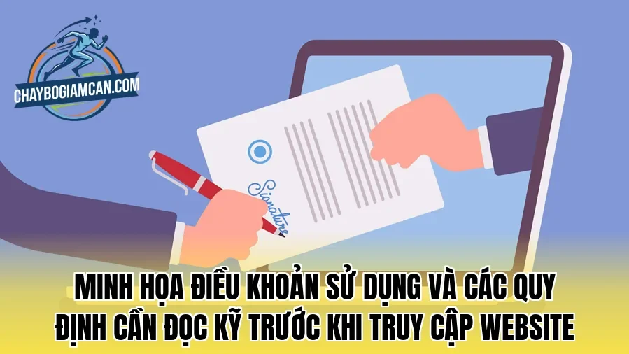 Minh họa điều khoản sử dụng và các quy định cần đọc kỹ trước khi truy cập website