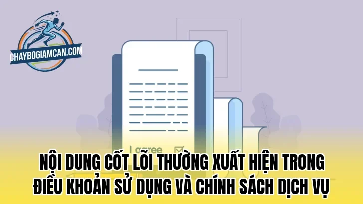 Nội dung cốt lõi thường xuất hiện trong điều khoản sử dụng và chính sách dịch vụ